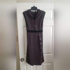Size 16 Charcoal Dress with Black Trim